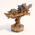 Maquette en bois à assembler, vaisseau volant (boîte à musique)