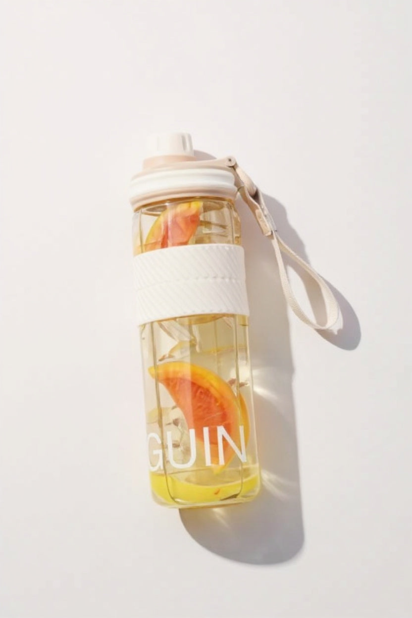 Gourde sport transparente 750 ml, bouchon à clapet