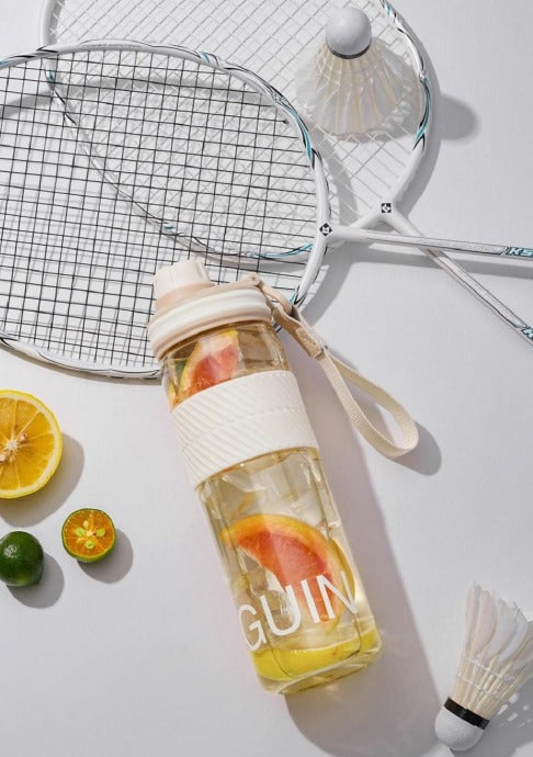 Gourde sport transparente 750 ml, bouchon à clapet