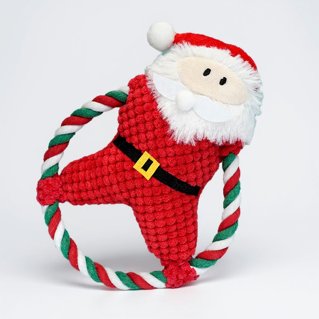 Jouet de Noël pour chien, Père Noël peluche sonore
