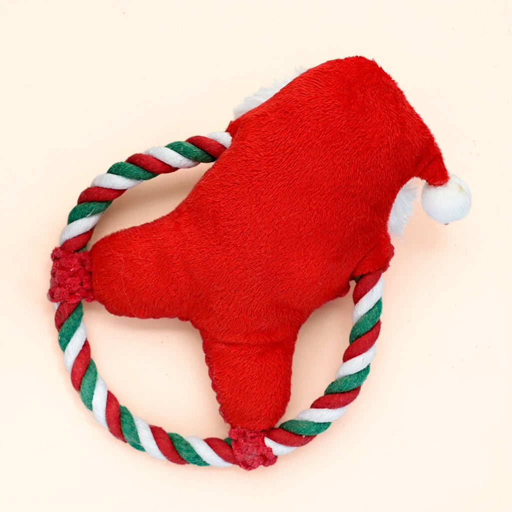 Jouet de Noël pour chien, Père Noël peluche sonore