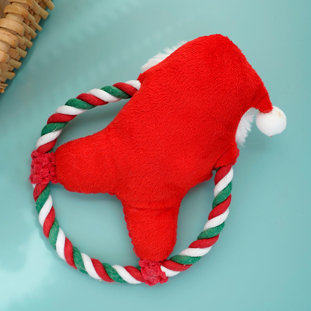 Jouet de Noël pour chien, Père Noël peluche sonore