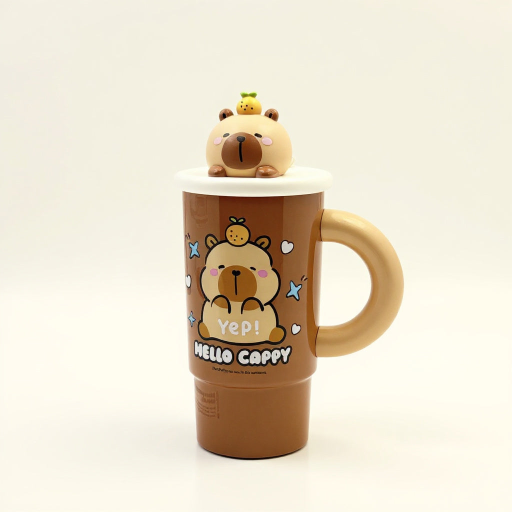 Gourde capybara à paille, mug isotherme