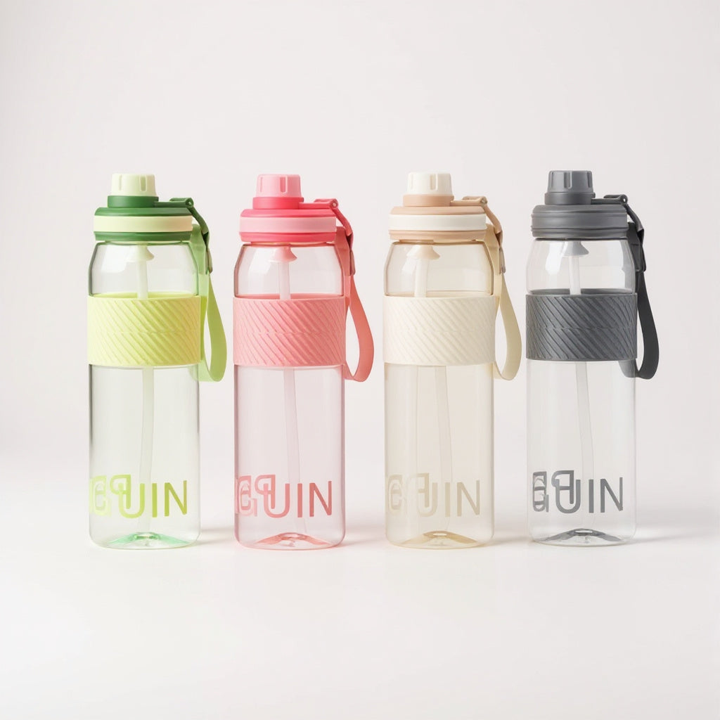 Gourde sport transparente 750 ml, bouchon à clapet