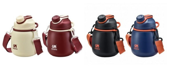 Gourde isotherme 800 ml, bandoulière + double embout