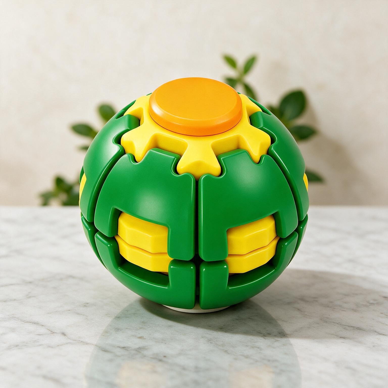 Rotating stress ball, squeeze fidget