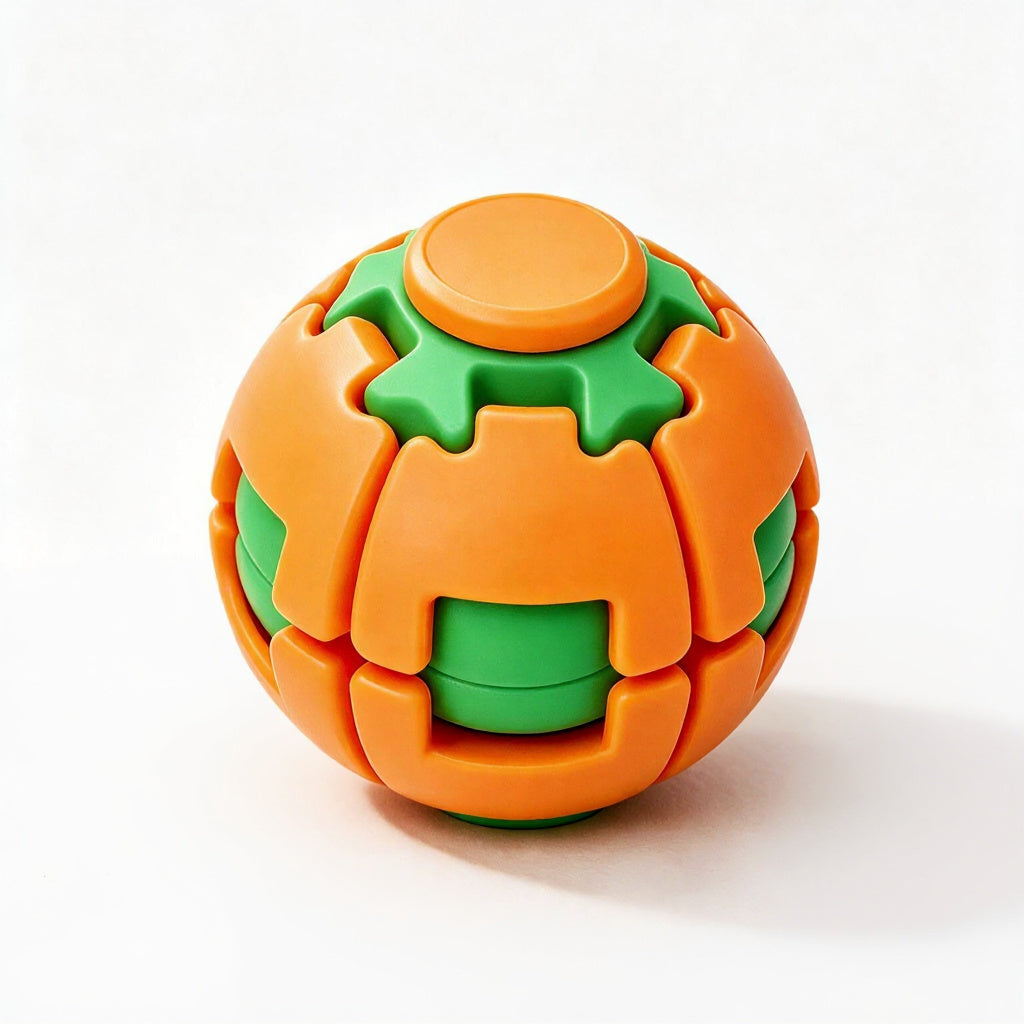 Rotating stress ball, squeeze fidget