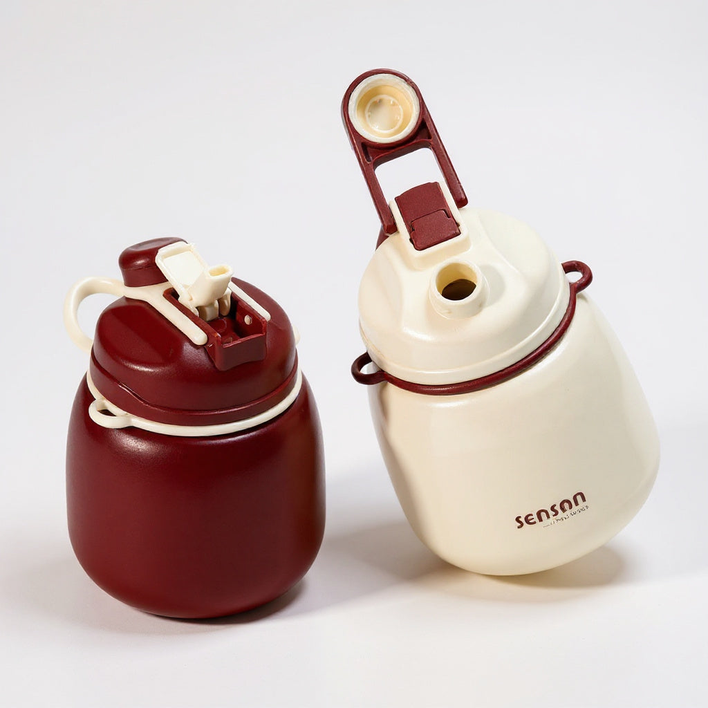 Gourde isotherme 800 ml, bandoulière + double embout