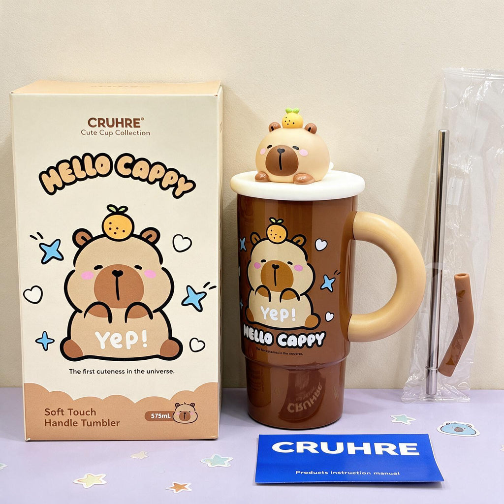 Gourde capybara à paille, mug isotherme