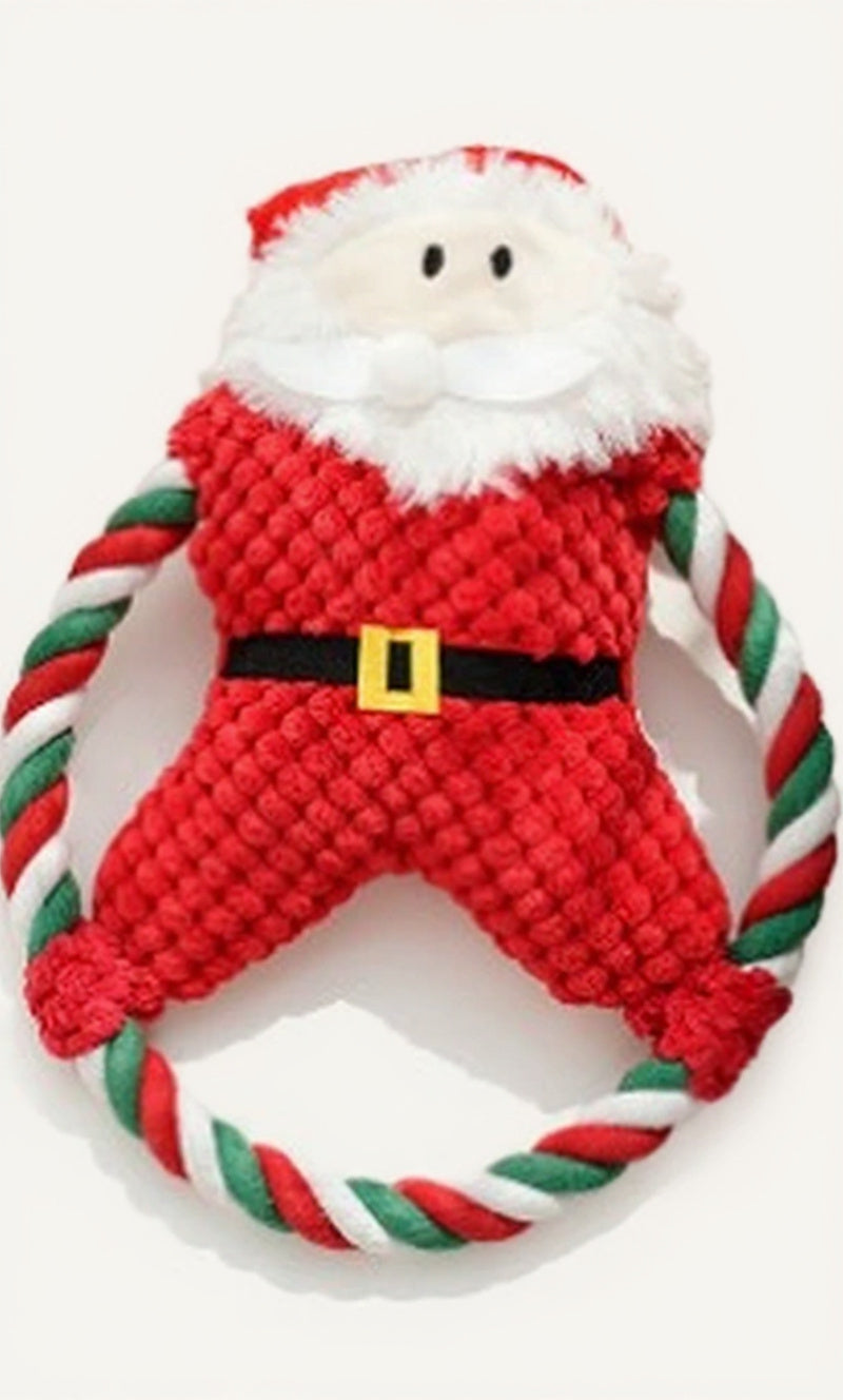Jouet de Noël pour chien, Père Noël peluche sonore