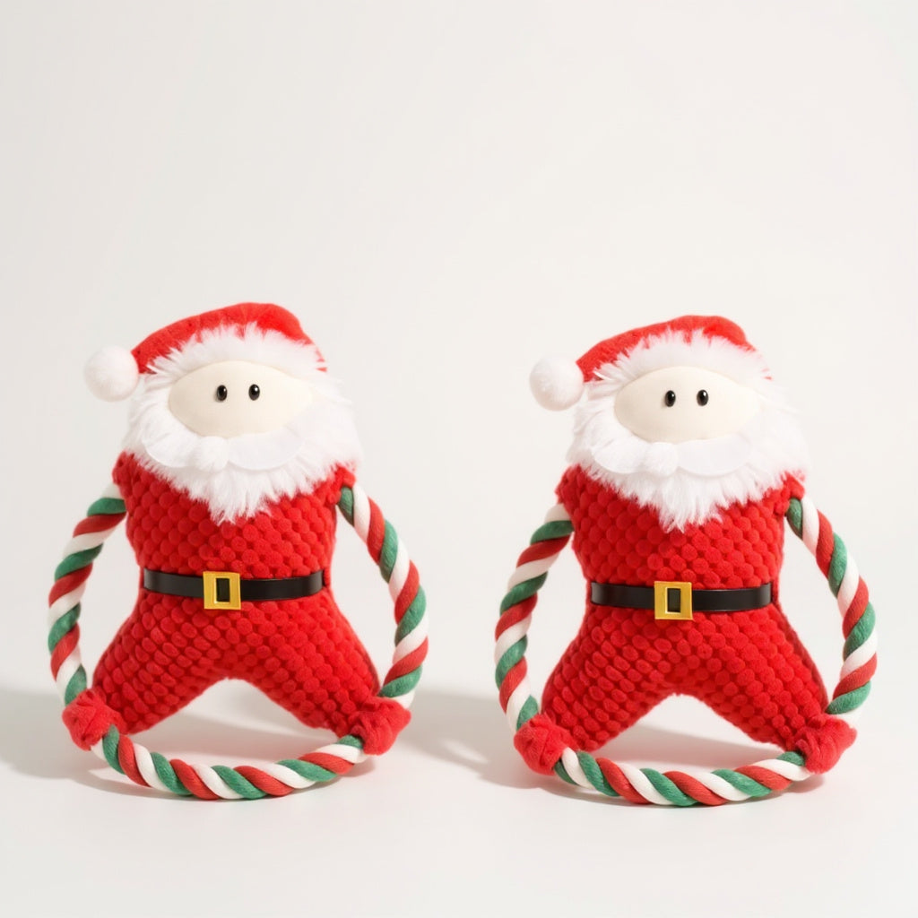 Jouet de Noël pour chien, Père Noël peluche sonore