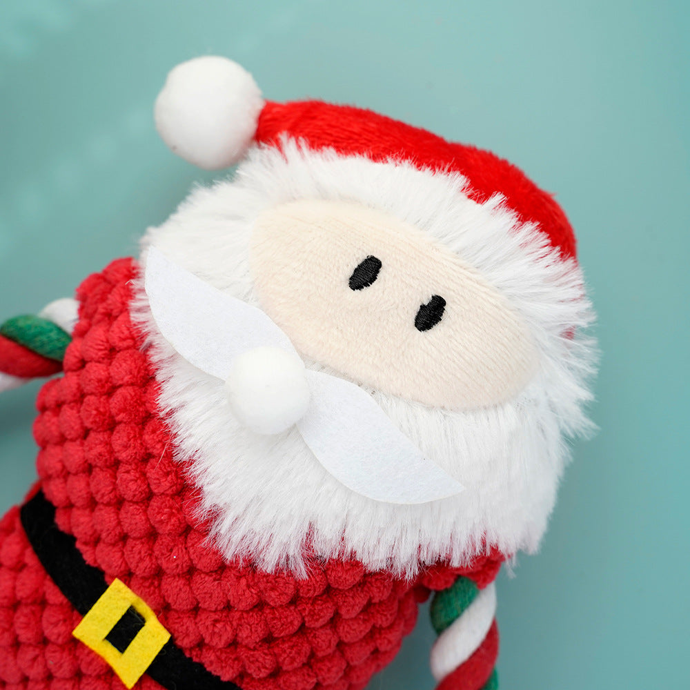 Jouet de Noël pour chien, Père Noël peluche sonore