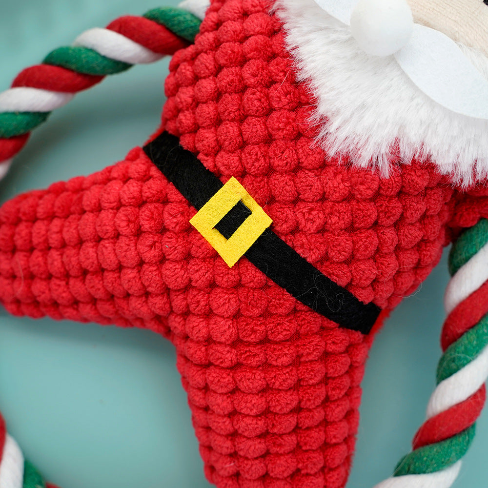 Jouet de Noël pour chien, Père Noël peluche sonore