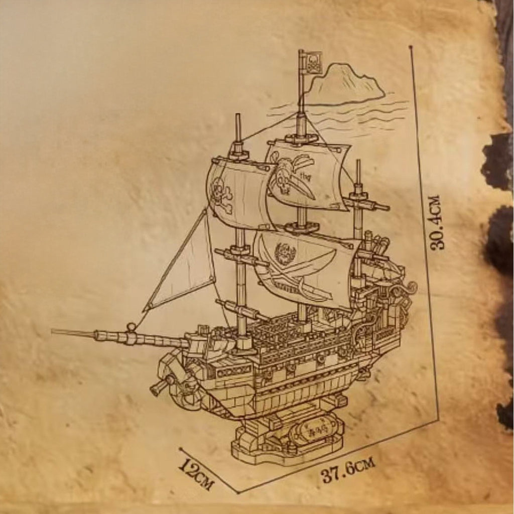 Bateau à construire en briques, galion 800+ pièces