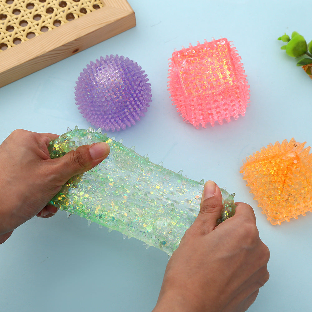 Squishy paillettes anti-stress, retour lent