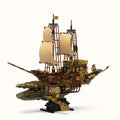 Maquette steampunk lumineuse à construire (briques, mécanisme animé)