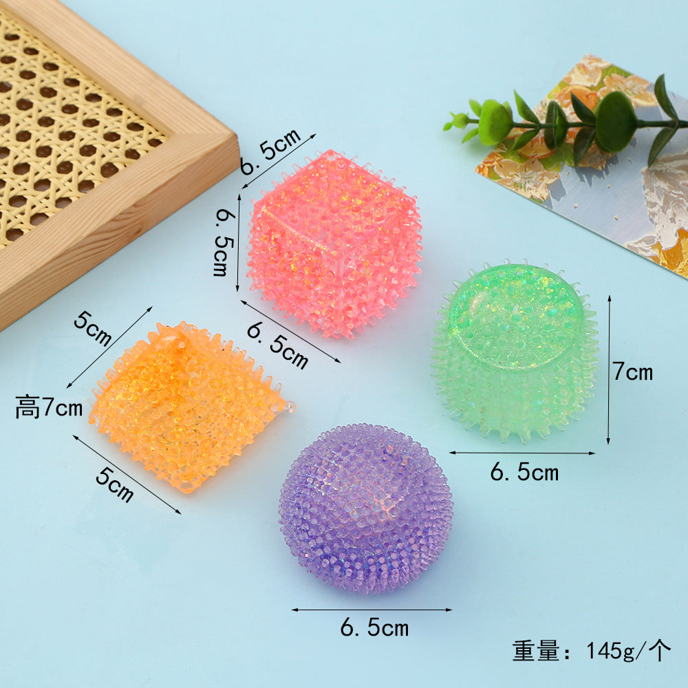 Squishy glitter stress ball, slow rising